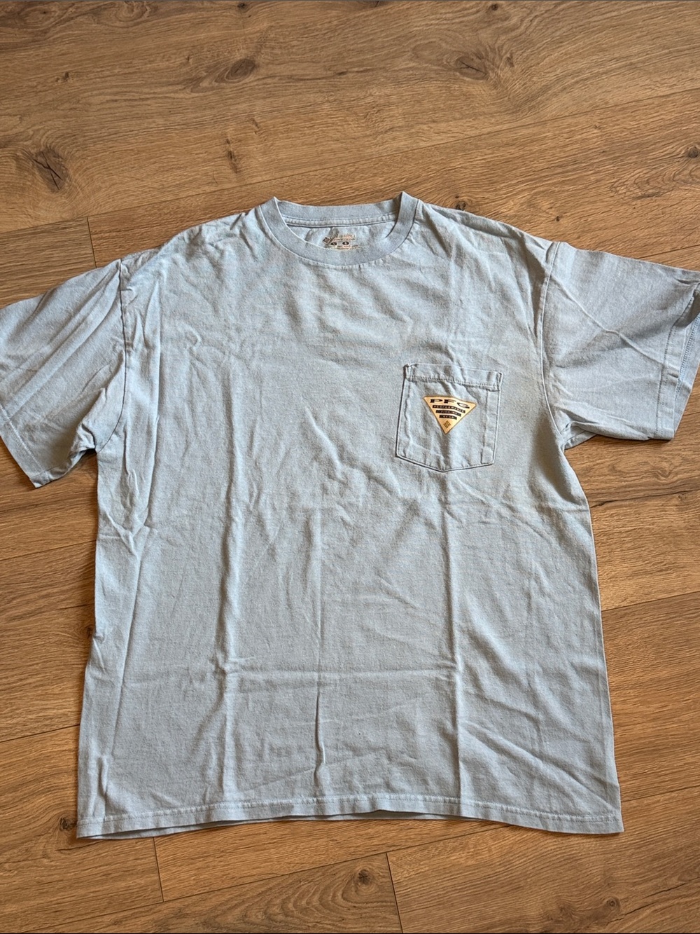 Light Blue Men's Pocket Tee with Small Logo